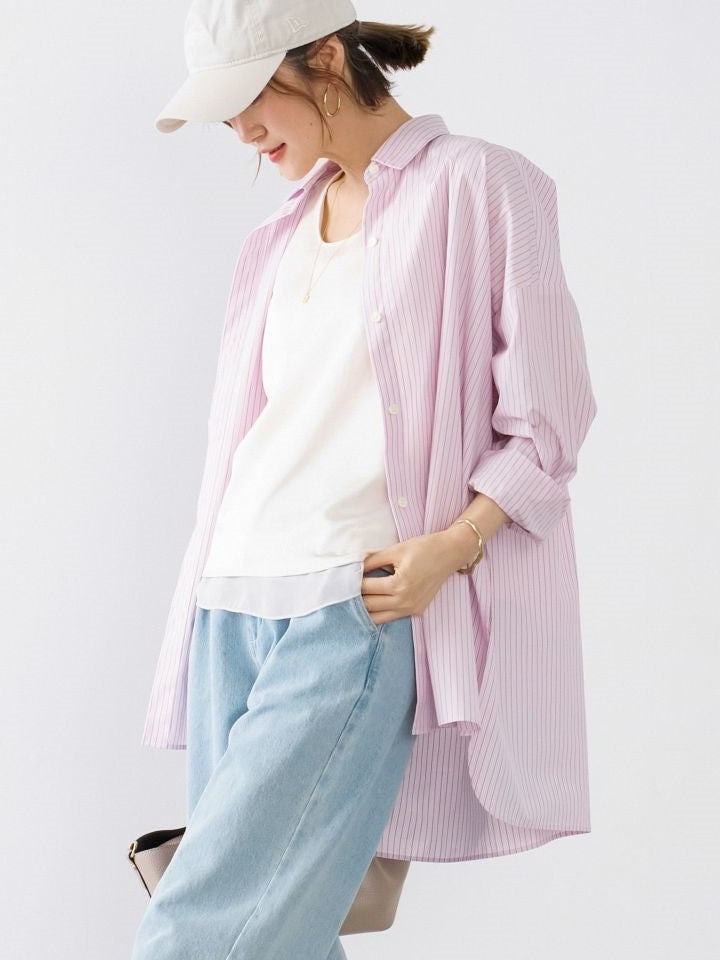 MICA&DEAL ストライプオーバーシャツ