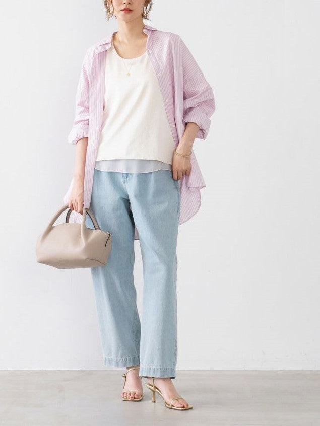 MICA&DEAL ストライプオーバーシャツ