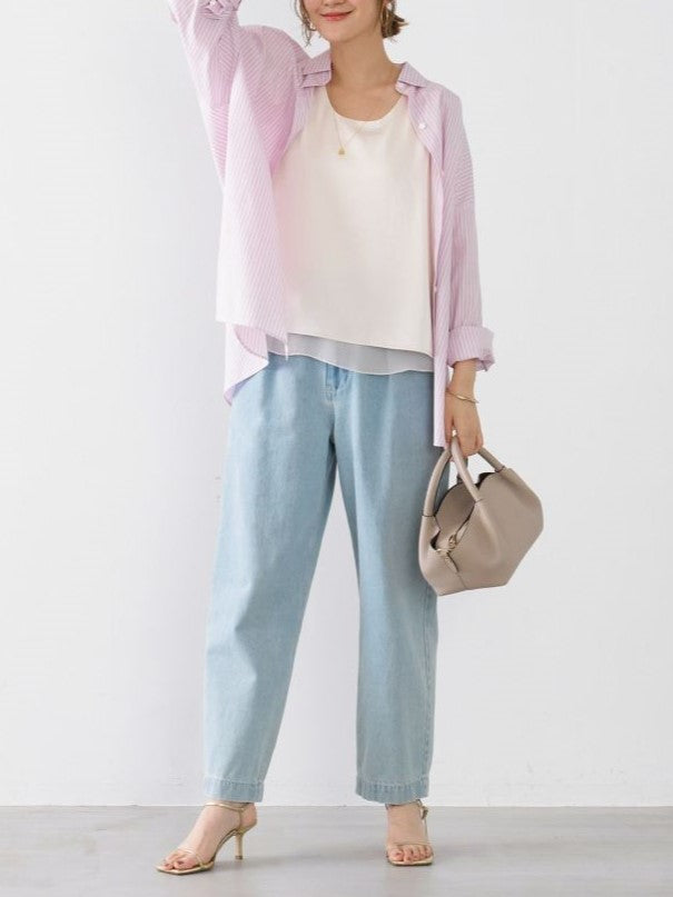 MICA&DEAL ストライプオーバーシャツ