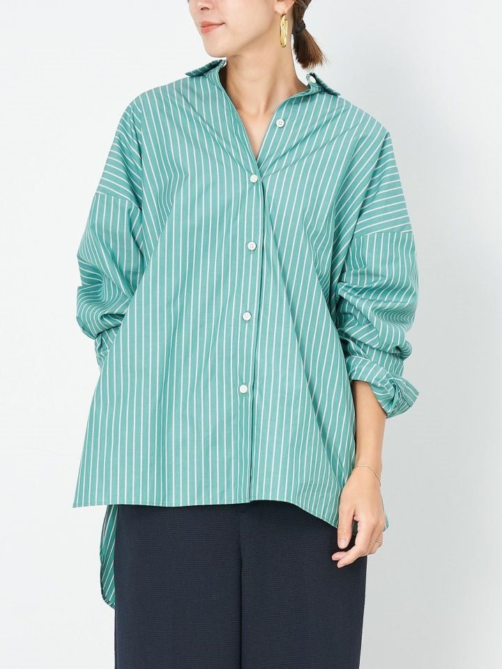 MICA&DEAL ストライプオーバーシャツ