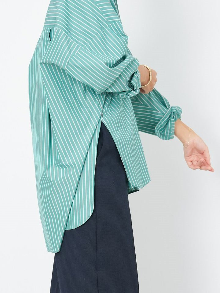MICA&DEAL ストライプオーバーシャツ