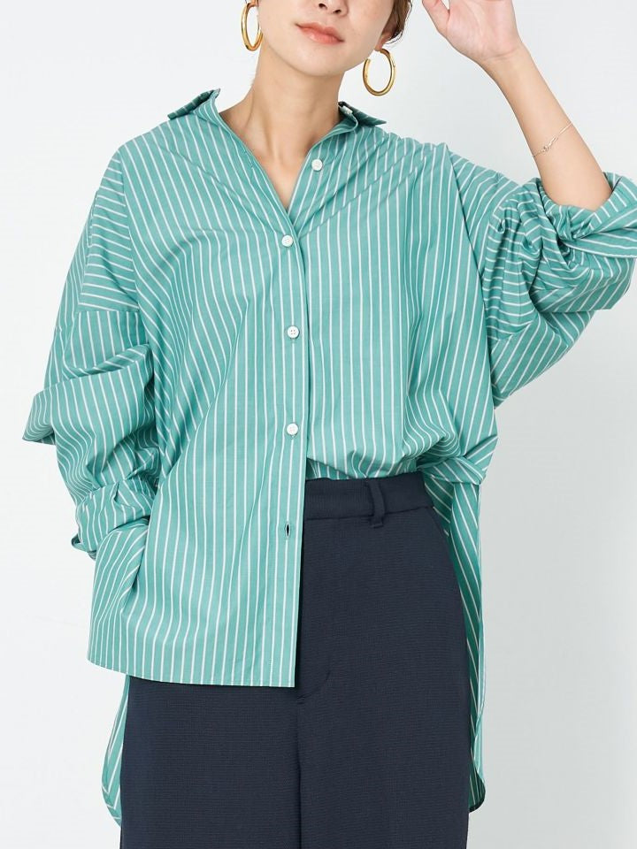 MICA&DEAL ストライプオーバーシャツ
