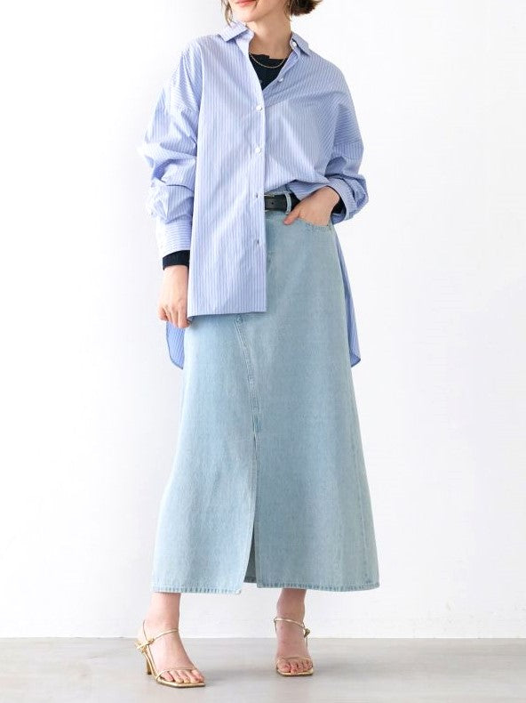 MICA&DEAL ストライプオーバーシャツ