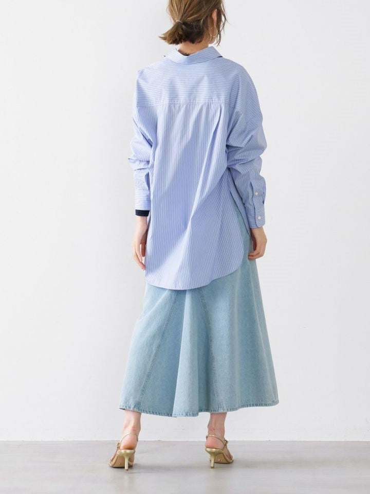 MICA&DEAL ストライプオーバーシャツ