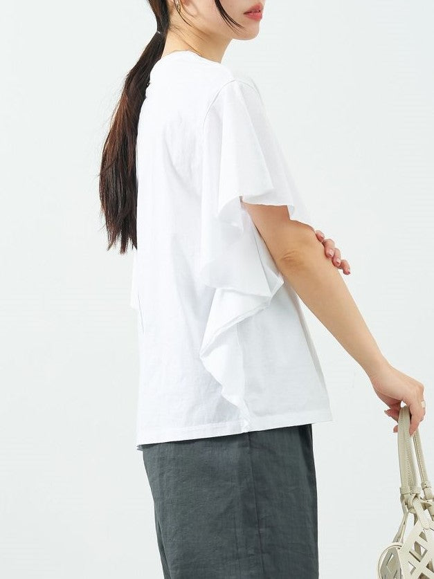MICA&DEAL ラッフルスリーブTシャツ
