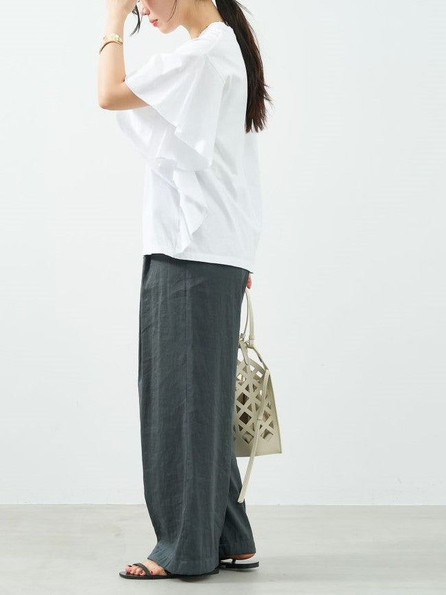 MICA&DEAL ラッフルスリーブTシャツ