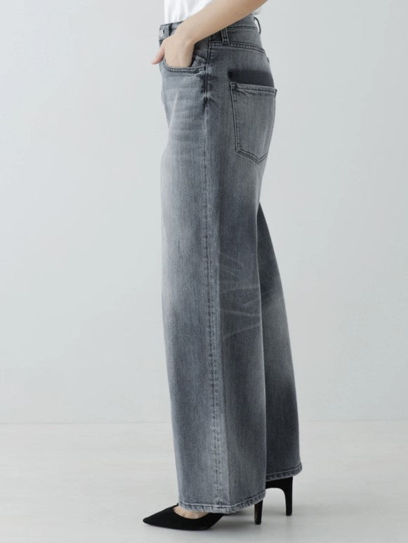 Healthy DENIM Pink Pepper ワイドストレートデニム