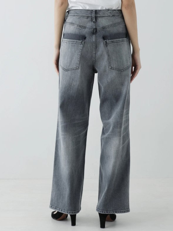 Healthy DENIM Pink Pepper ワイドストレートデニム
