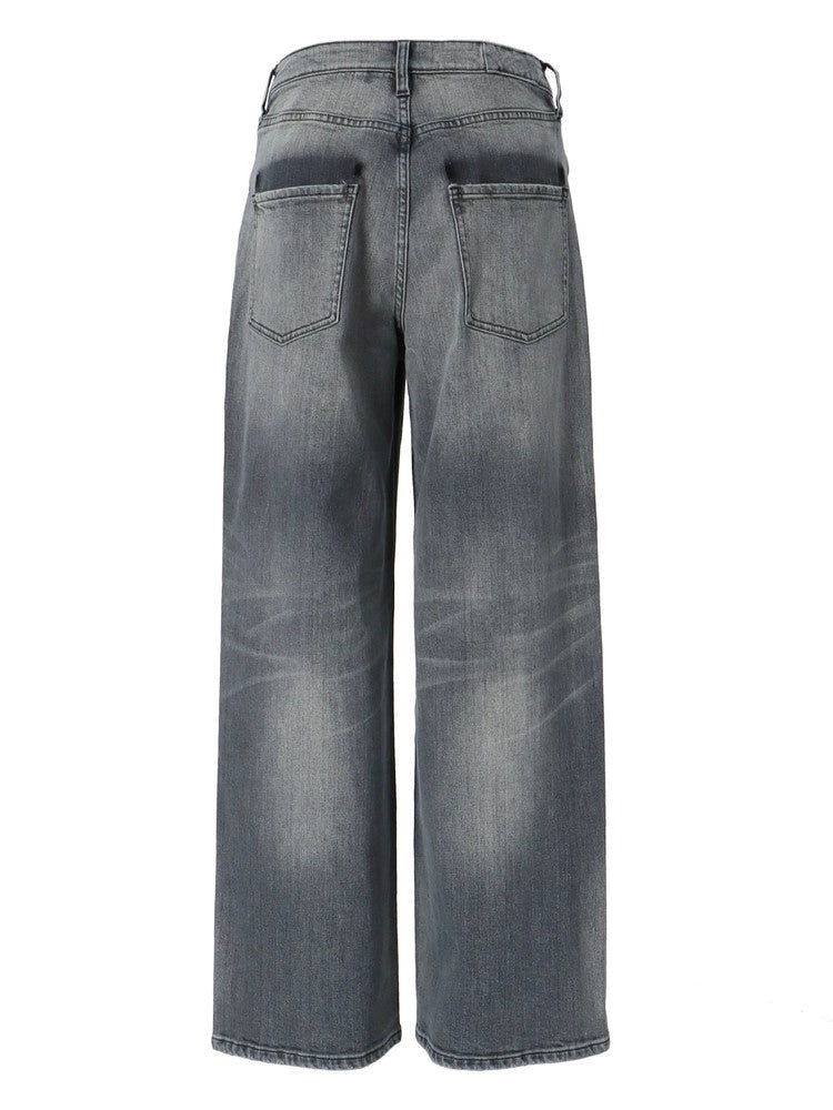 Healthy DENIM Pink Pepper ワイドストレートデニム