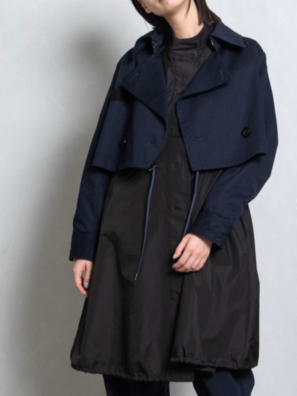 MARECHAL TERRE ベストレイヤードモッズトレンチコート