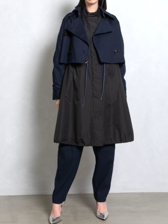 MARECHAL TERRE ベストレイヤードモッズトレンチコート