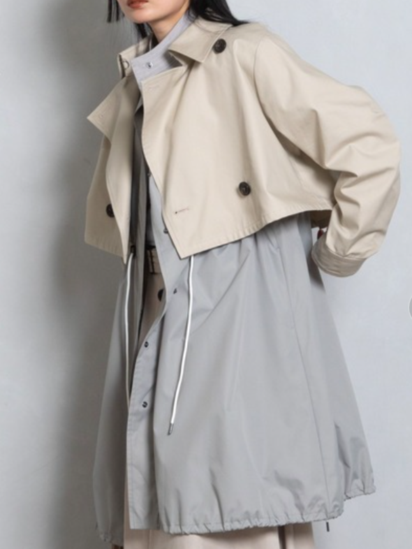 MARECHAL TERRE ベストレイヤードモッズトレンチコート