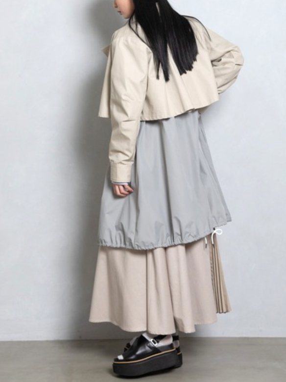 MARECHAL TERRE ベストレイヤードモッズトレンチコート