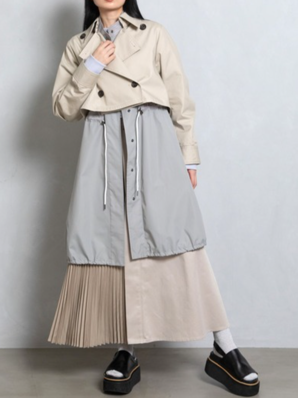 MARECHAL TERRE ベストレイヤードモッズトレンチコート