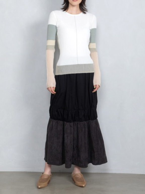 MARECHAL TERRE カラーブロックニット