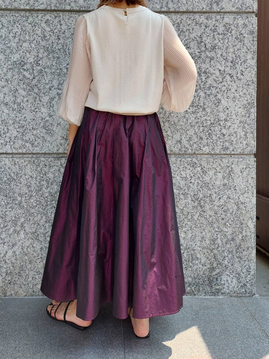 MICA&DEAL シャンブレータフタタックギャザースカート
