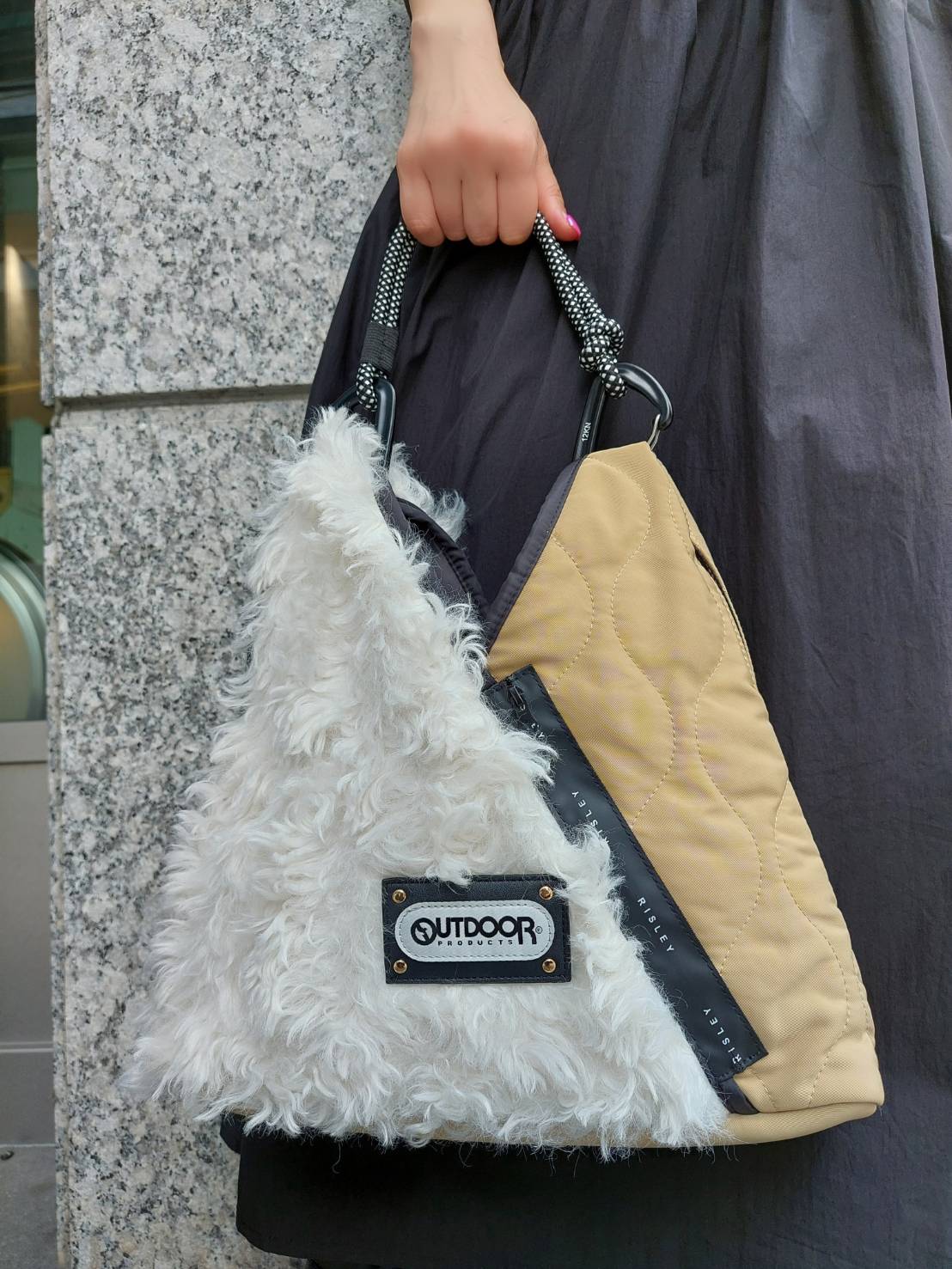 新品未使用【RISLEY✕OUTDOOR】トライアングル ファーキルトバッグ RISLEY トライアングルファーキルトBAG – TORAYA ONLINE STORE