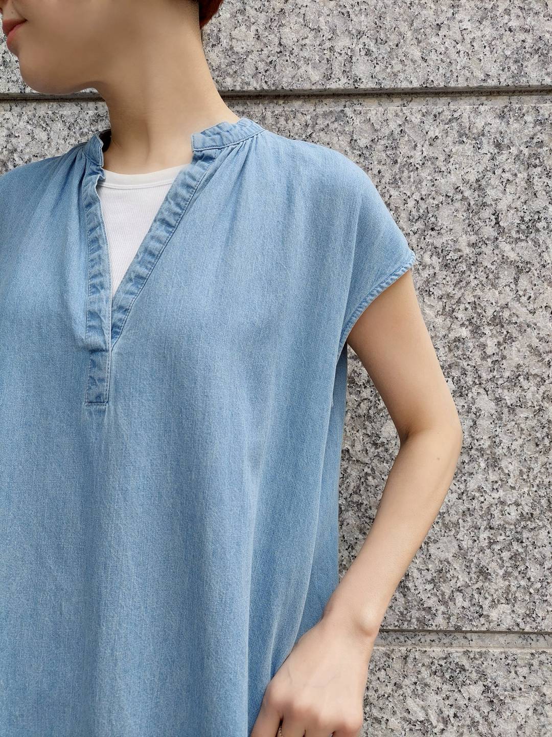 MICA&DEAL スキッパーデニムワンピース