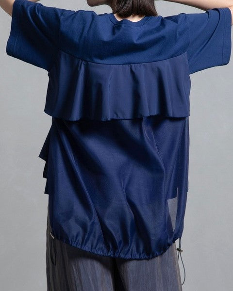 MARECHAL TERRE フリルジョイントTシャツ