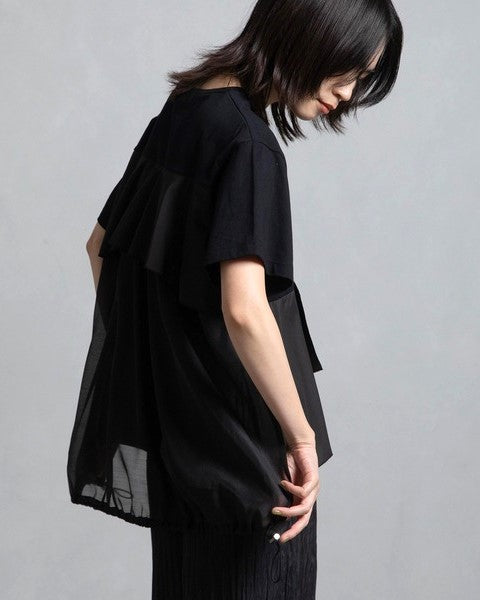 MARECHAL TERRE フリルジョイントTシャツ