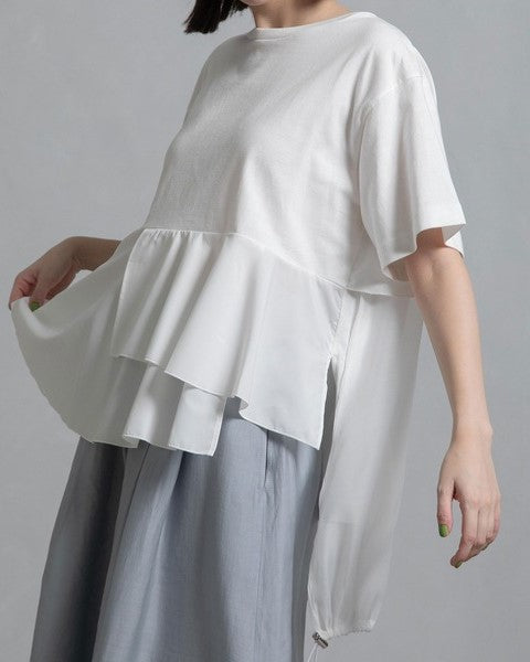 MARECHAL TERRE フリルジョイントTシャツ