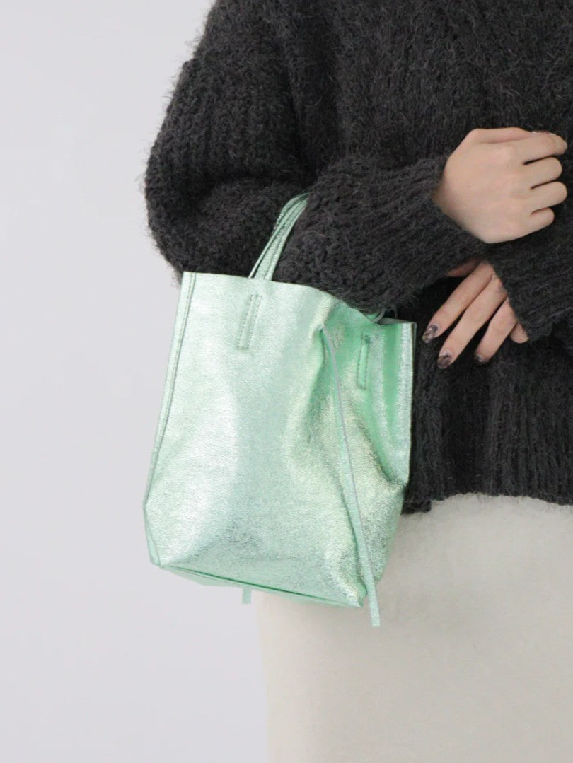 MILLELA FIRENZE メタリックミニトートバッグ