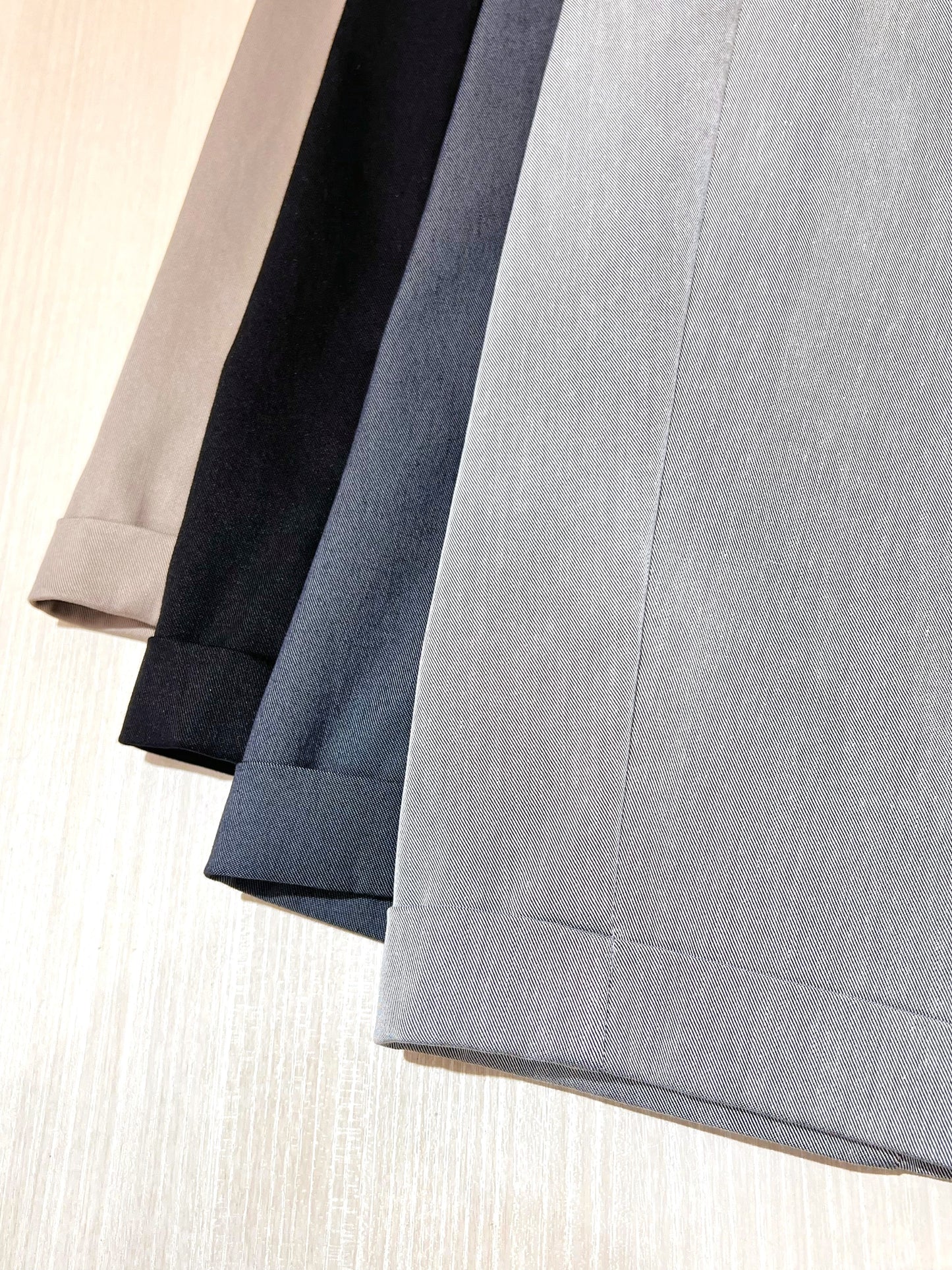 MARECHAL TERRE ナイロンレーヨンストレッチ定番テーパードパンツ
