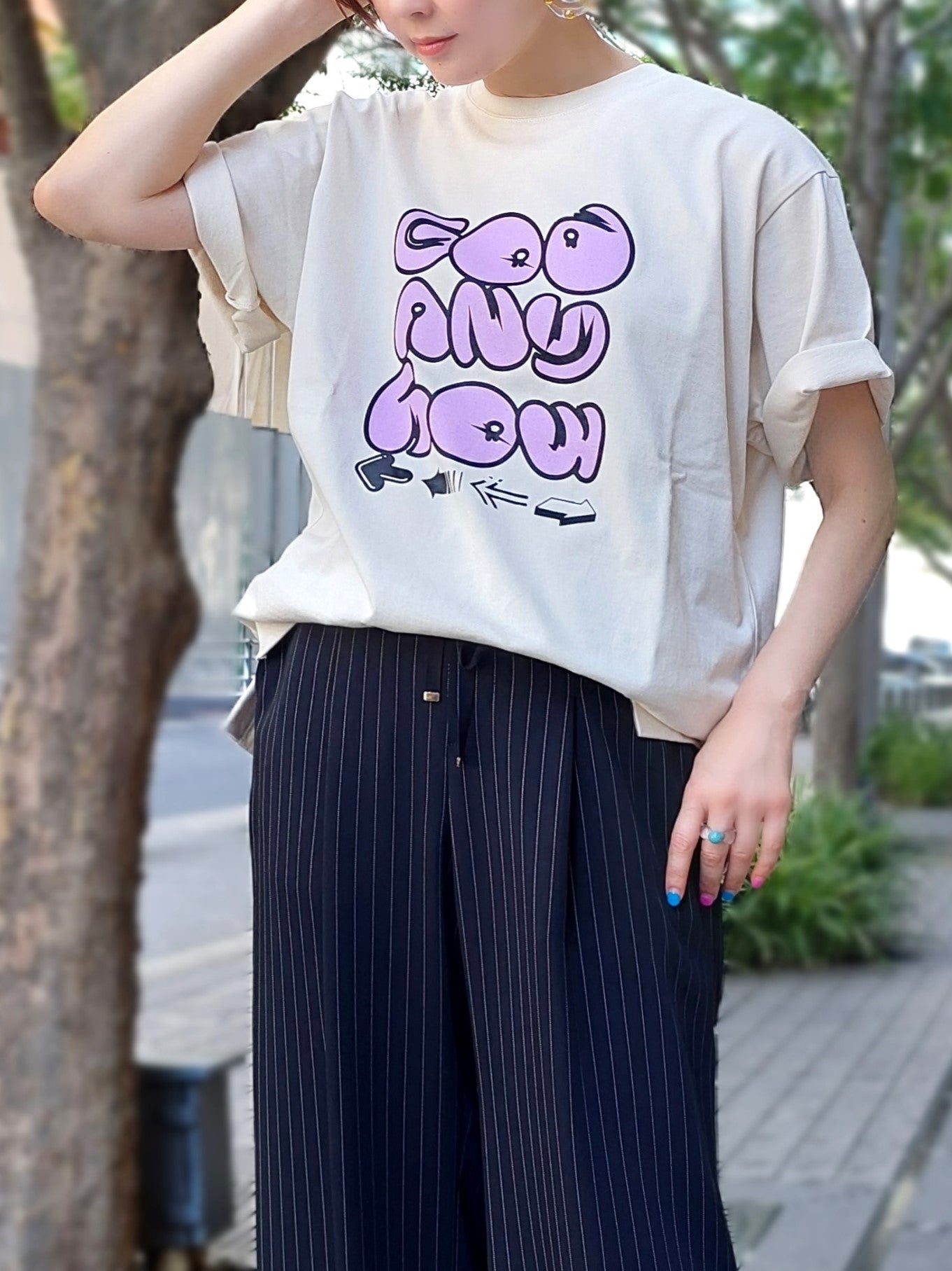 THOMAS MAGPIE GOD ロゴTシャツ