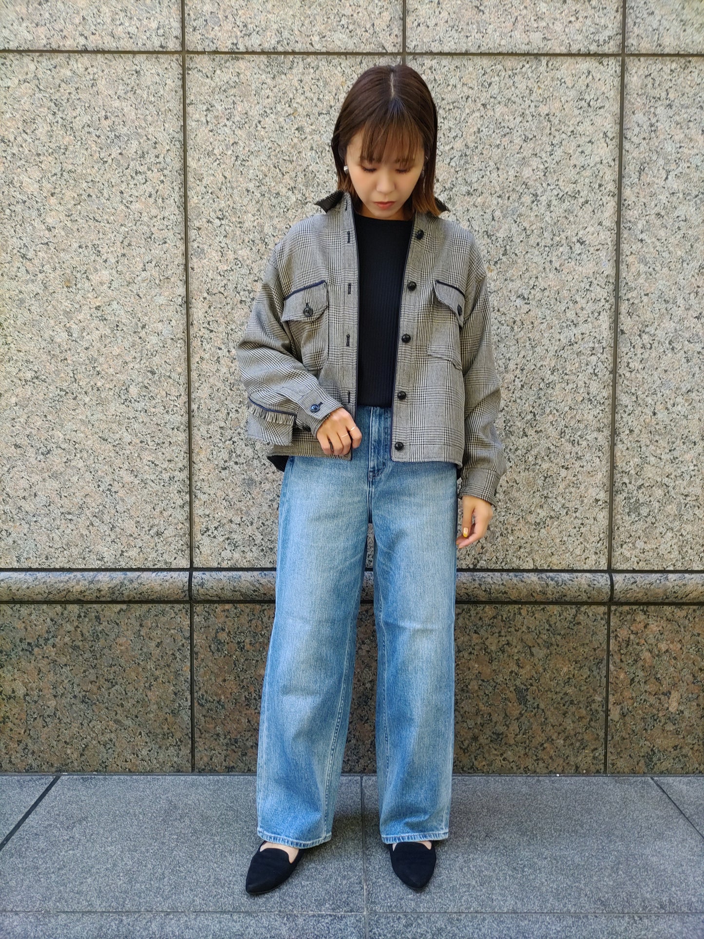 Healthy DENIM Pink Pepper ワイドストレートデニム