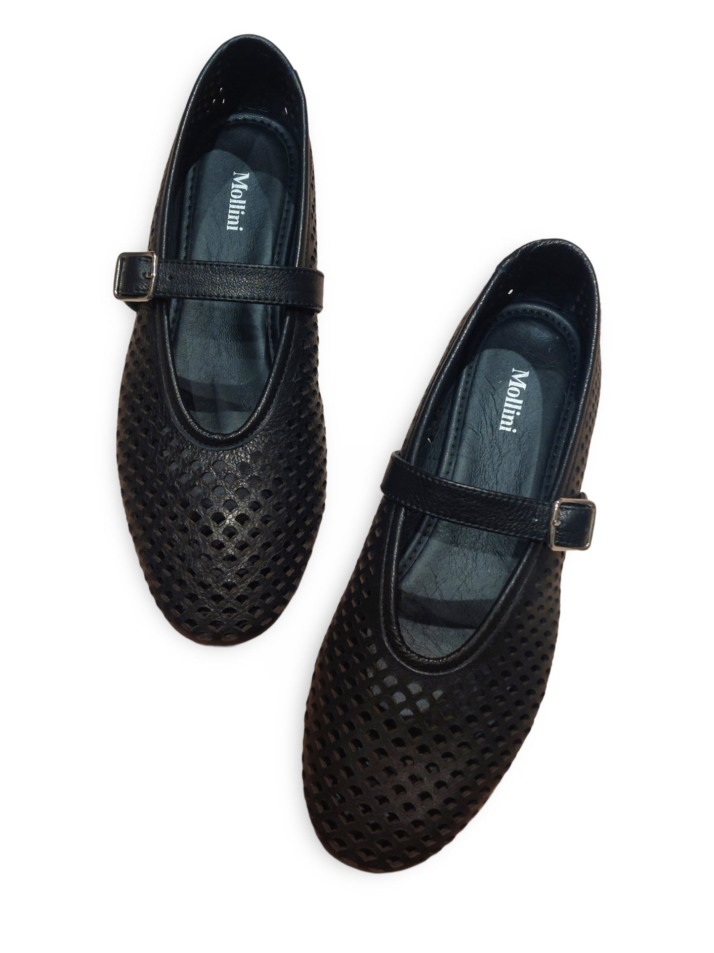 Mollini パンチングレザーフラットシューズ