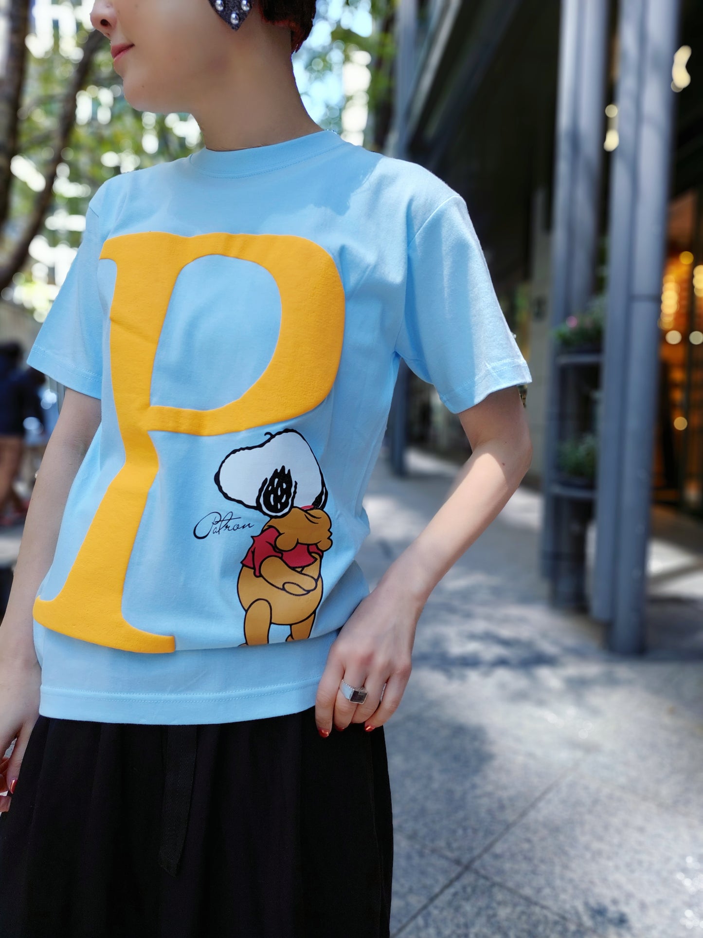クルーネックパロディーTシャツ半袖