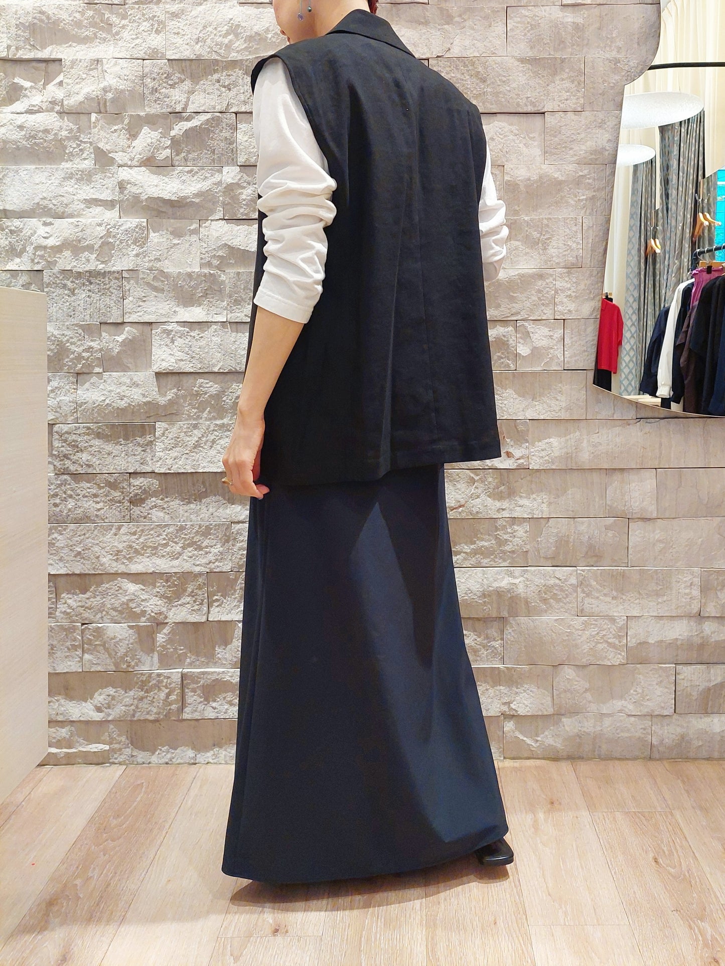STELLA CIFFON タスランタイプライターナロースカート