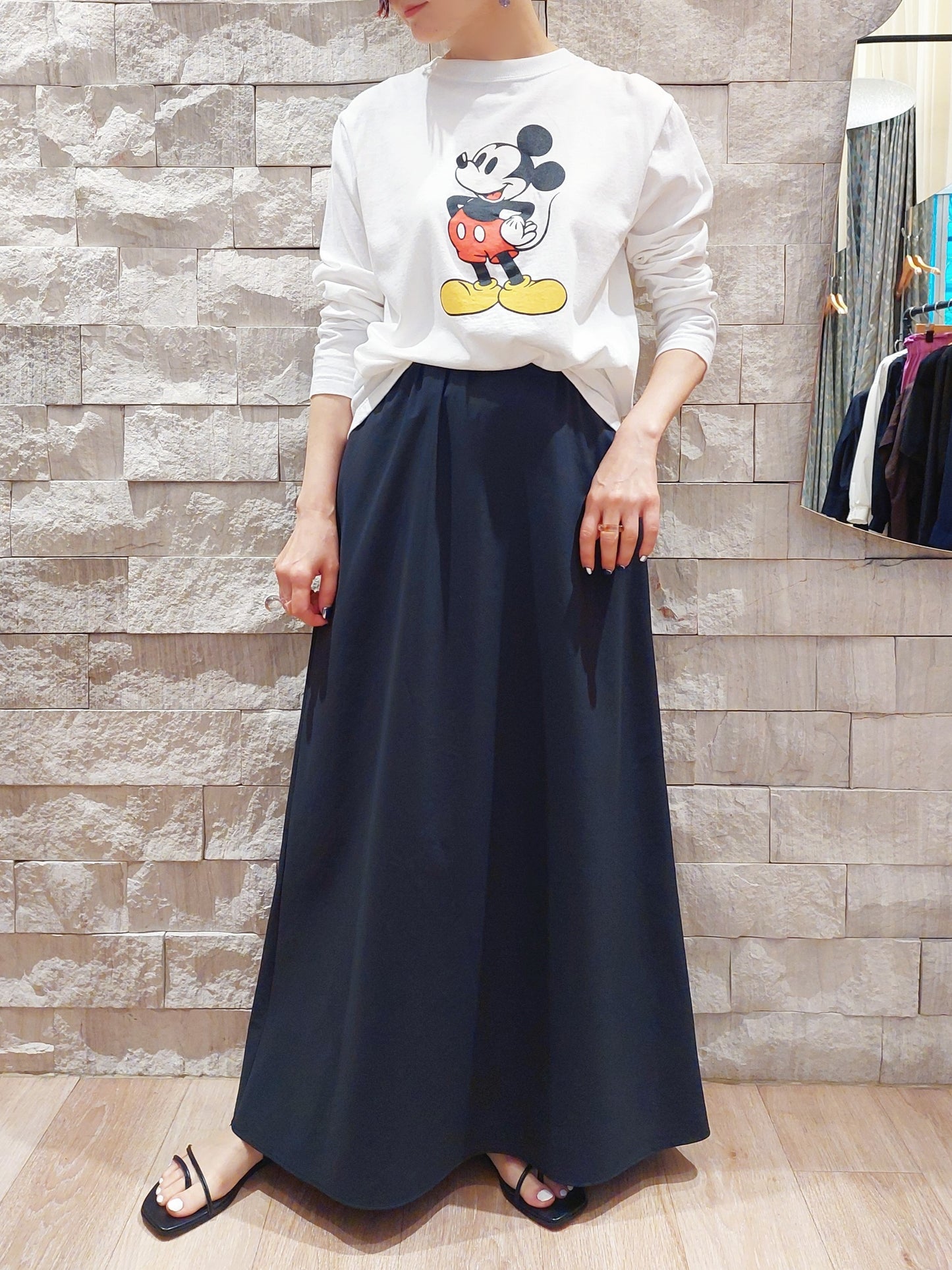 STELLA CIFFON タスランタイプライターナロースカート