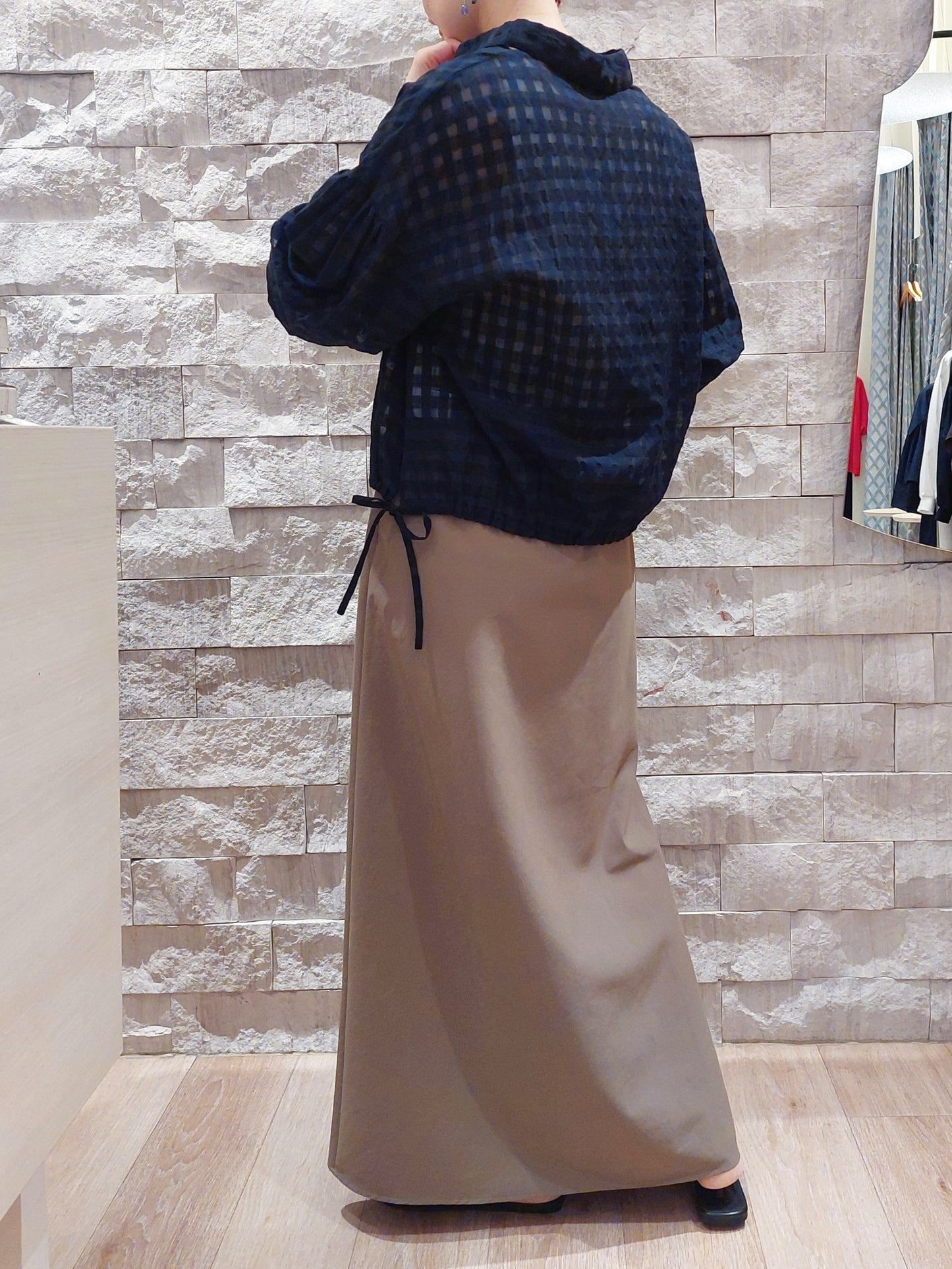 STELLA CIFFON タスランタイプライターナロースカート