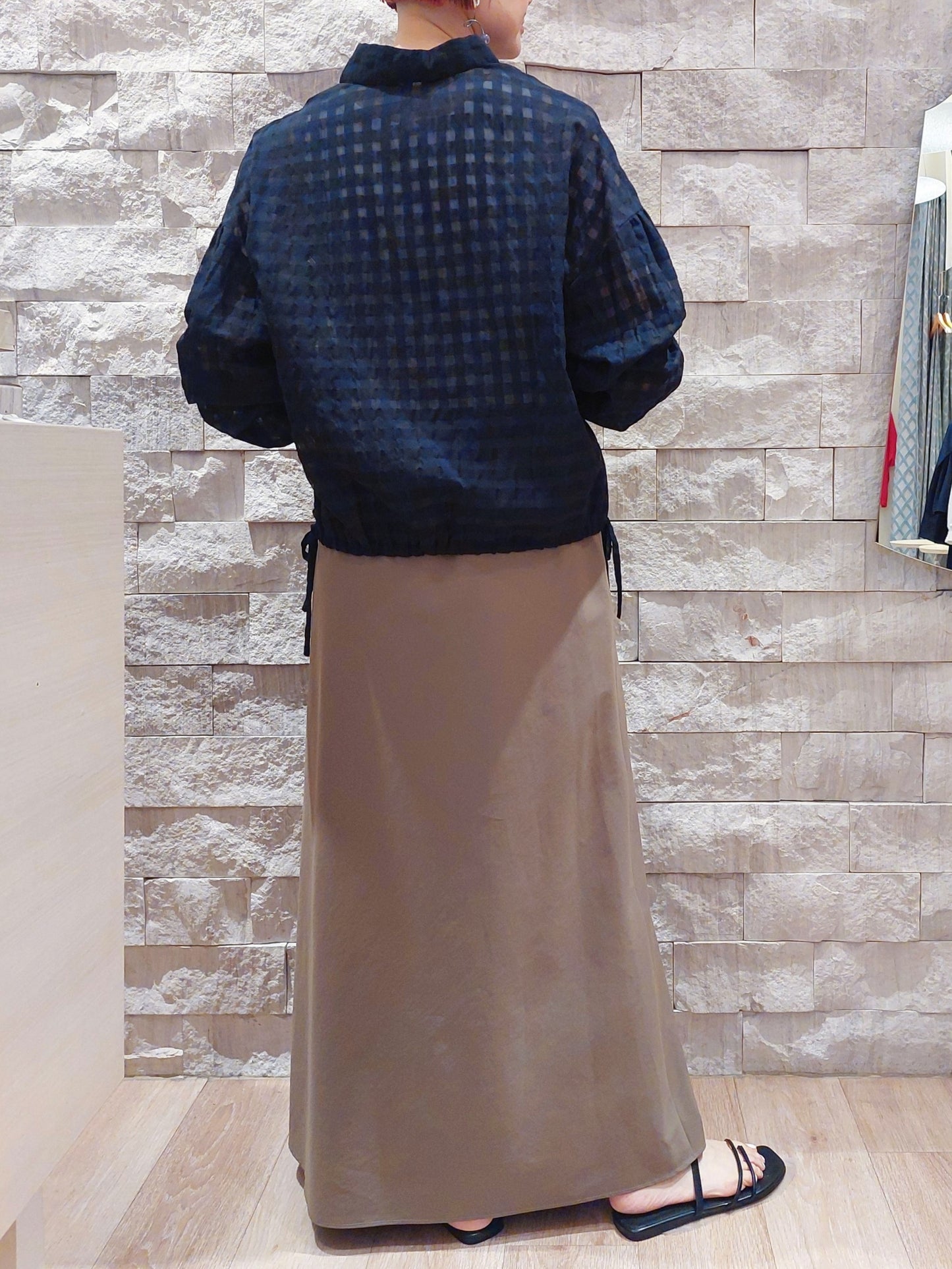 STELLA CIFFON タスランタイプライターナロースカート