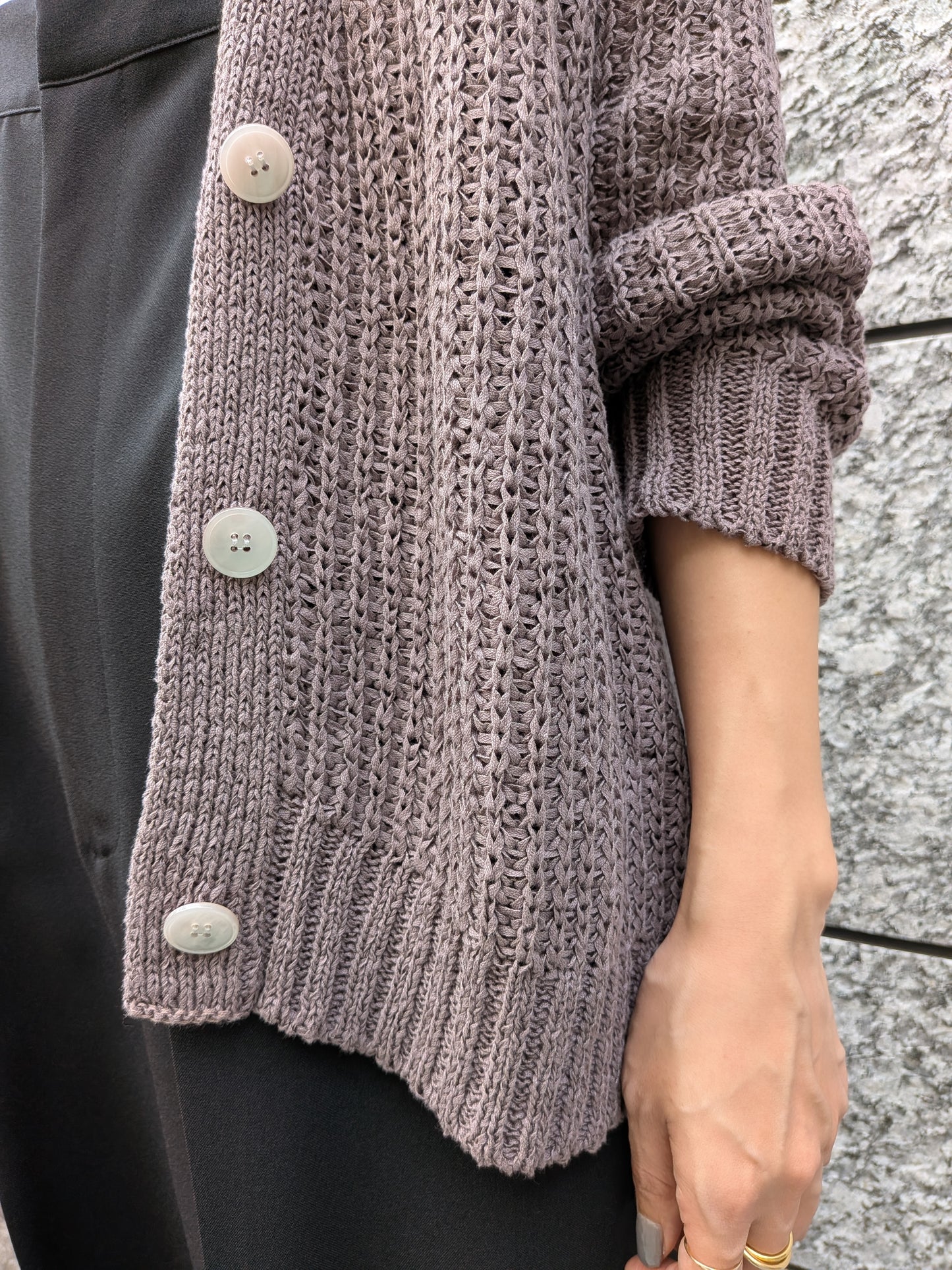 【Special SALE】Mao made テープヤーンざっくりカーディガン