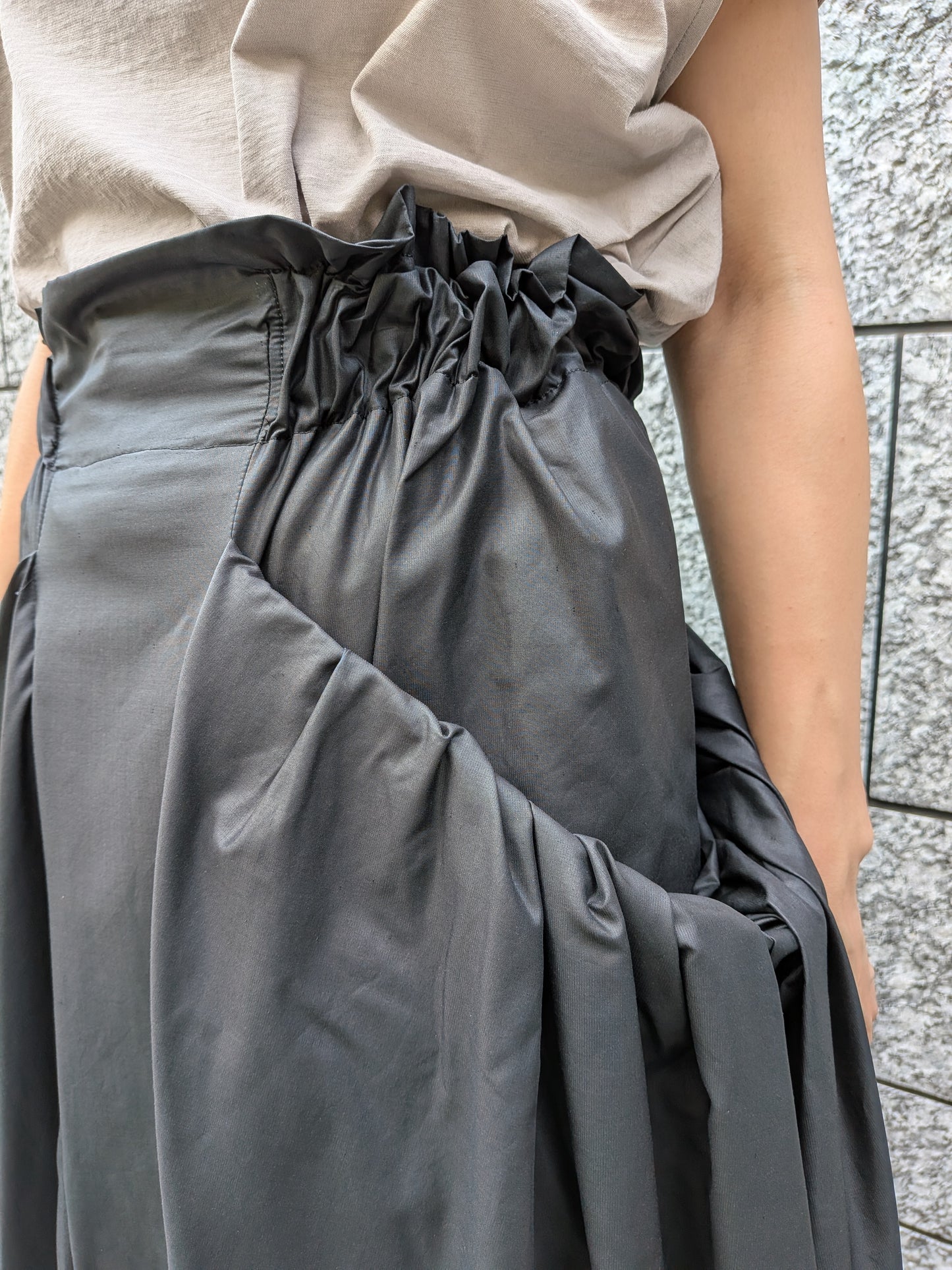 【Specia SALE!!】divka ワッシャーBIGポケットサイドギャザースカート