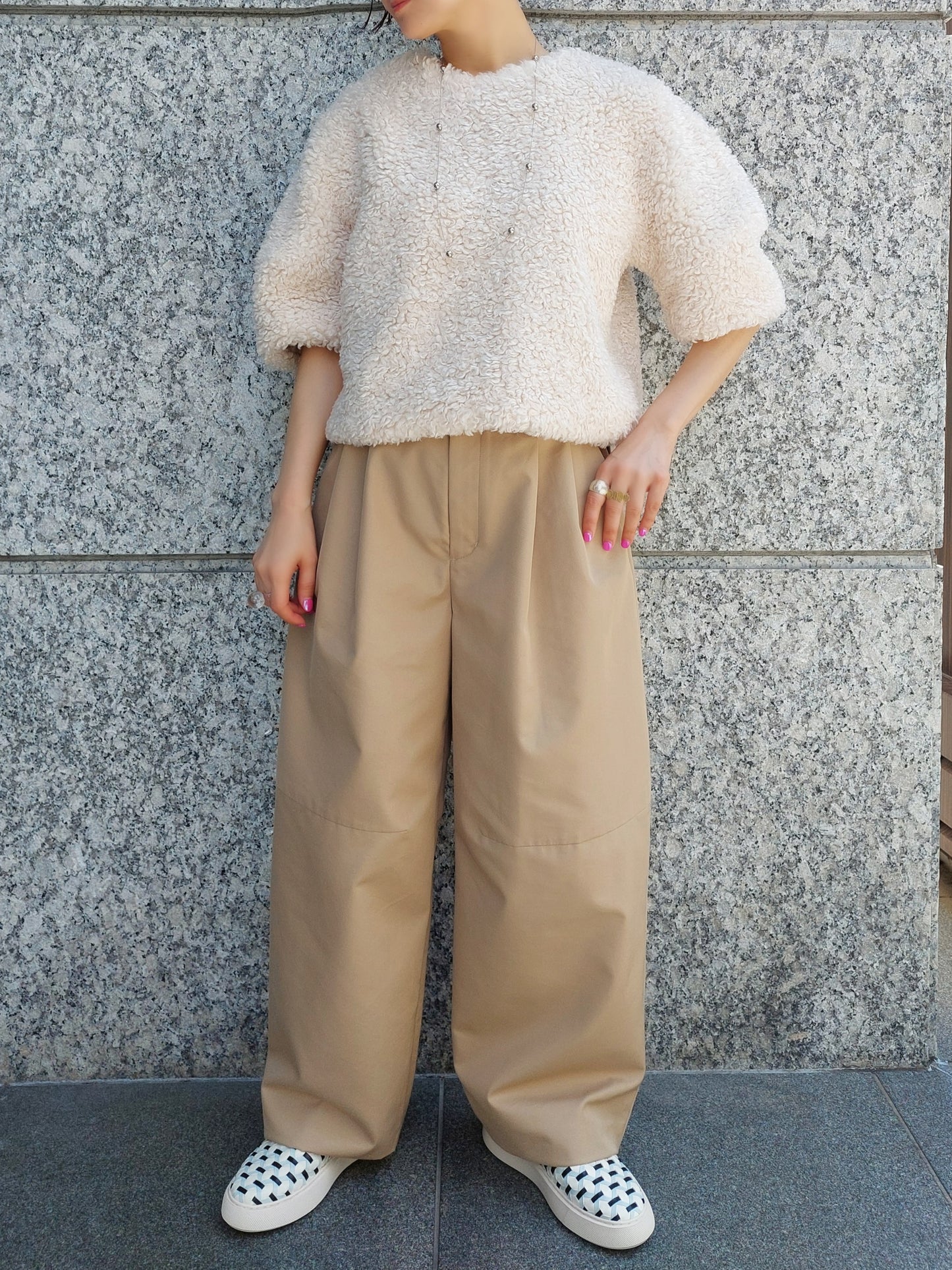MICA&DEAL カーブタックワイドパンツ