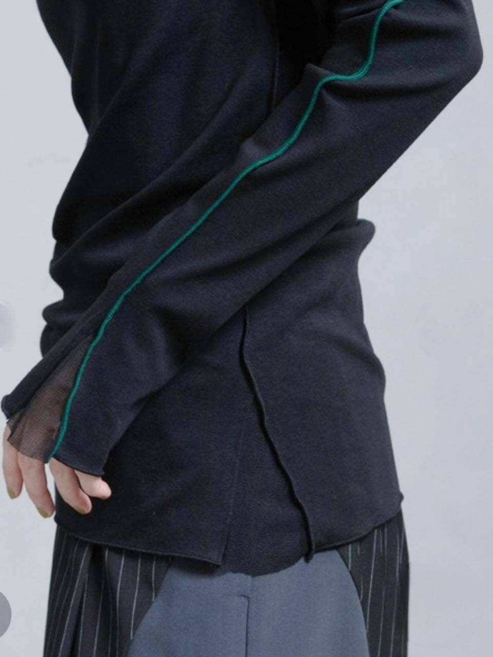 MARECHAL TERRE メローリブチュールドッキングカットソー