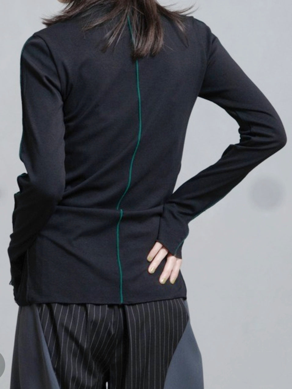 MARECHAL TERRE メローリブチュールドッキングカットソー