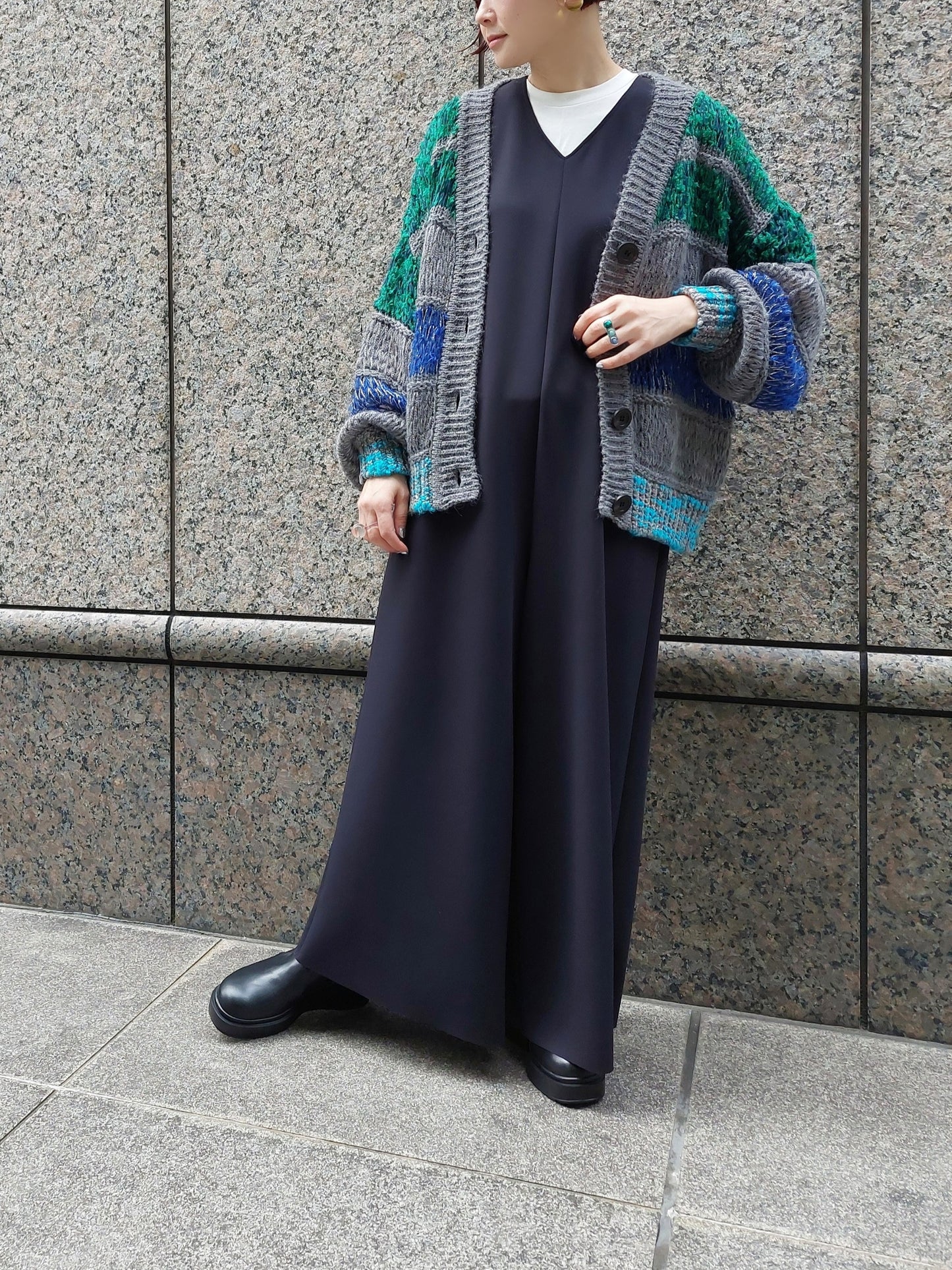 EN’DAY ざっくりシアーカーディガン
