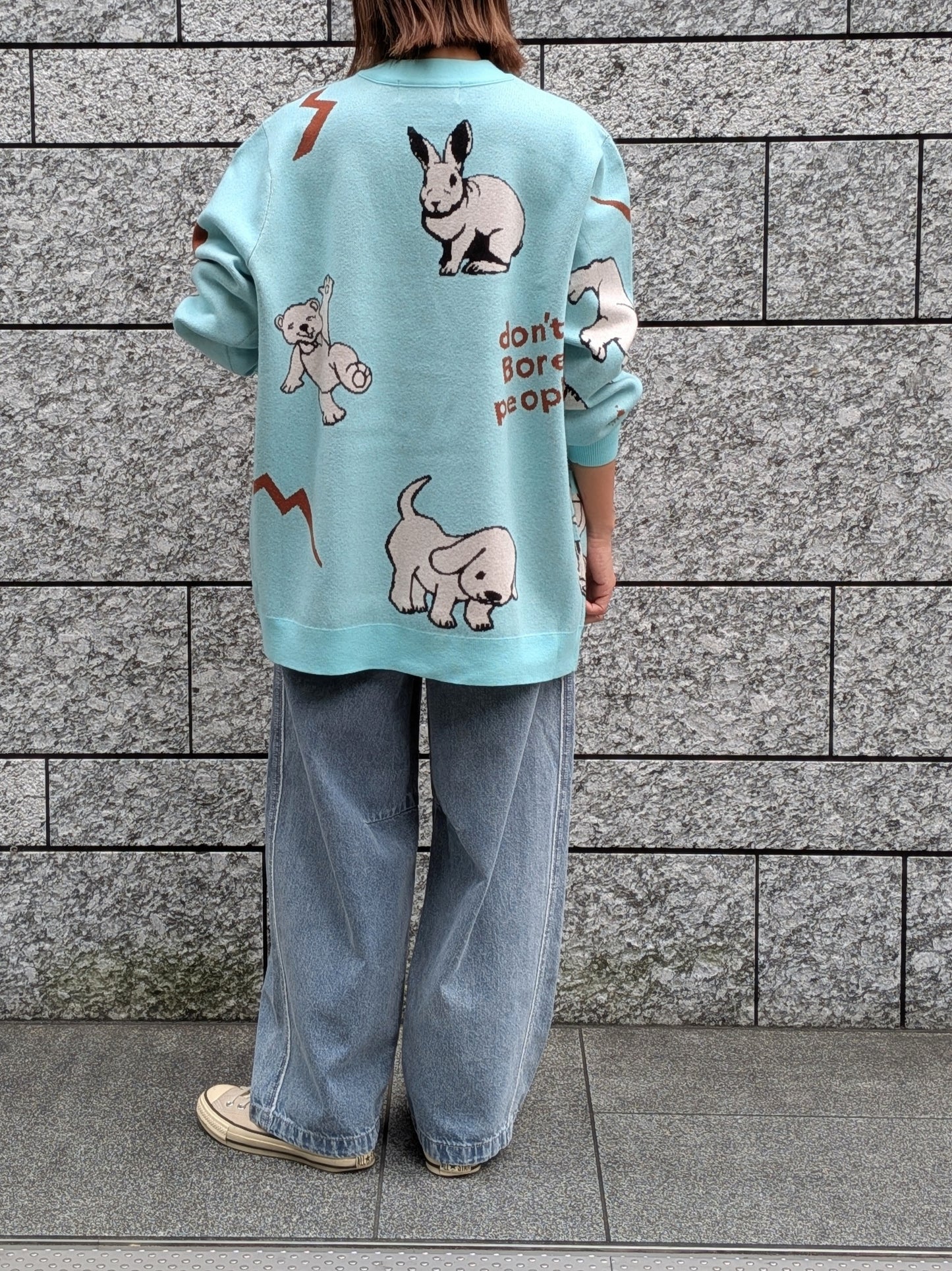 THOMAS MAGPIE インターシャもちもちBIGカーディガン