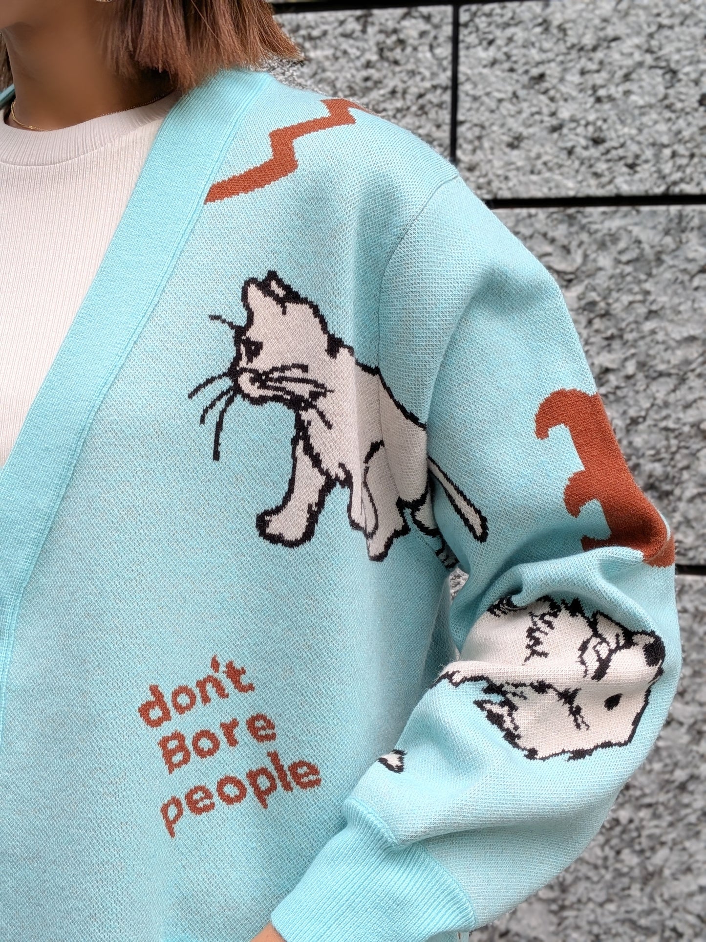 THOMAS MAGPIE インターシャもちもちBIGカーディガン