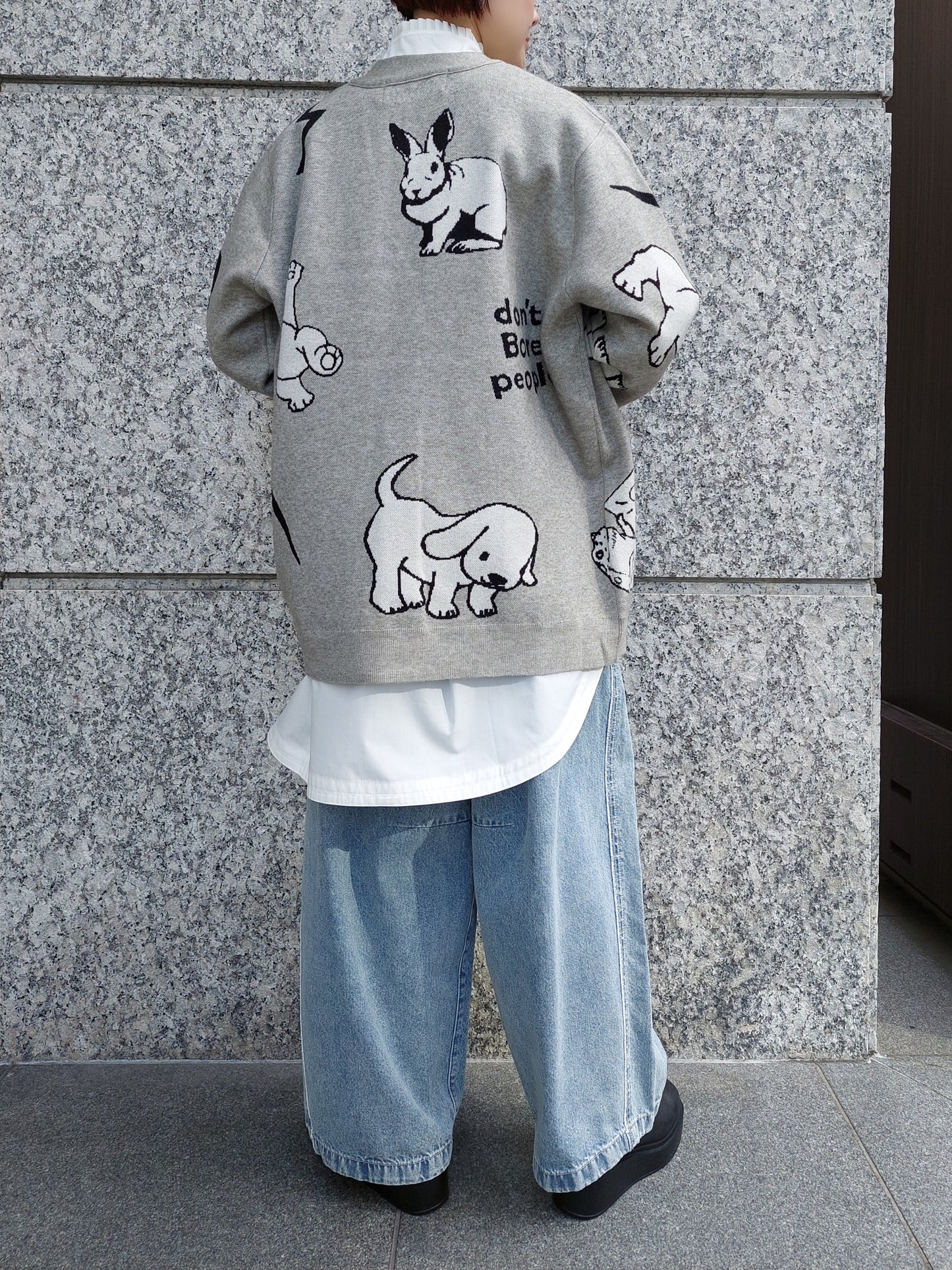 THOMAS MAGPIE インターシャもちもちBIGカーディガン