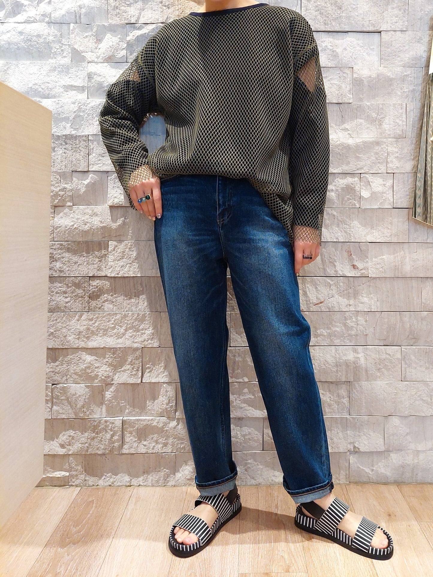 Healty DENIM Cacao ペグトップデニム