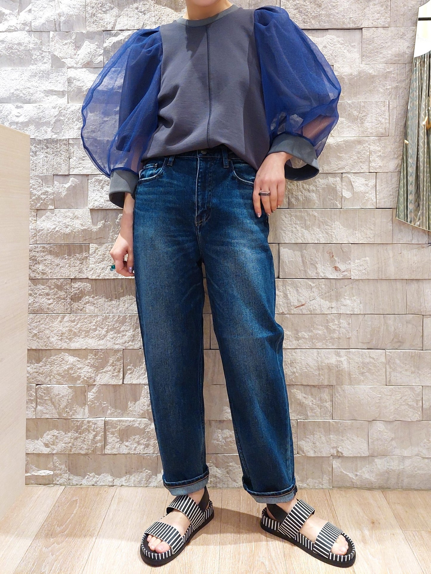 Healty DENIM Cacao ペグトップデニム