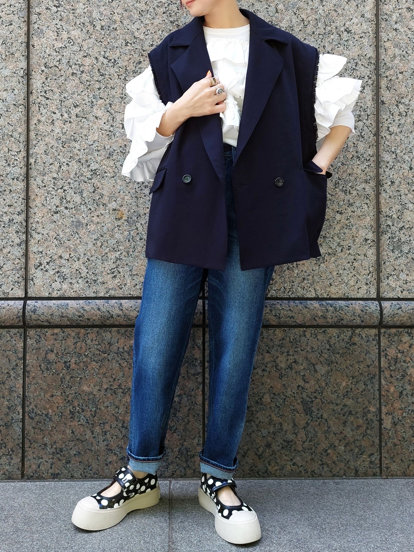 Healty DENIM Cacao ペグトップデニム