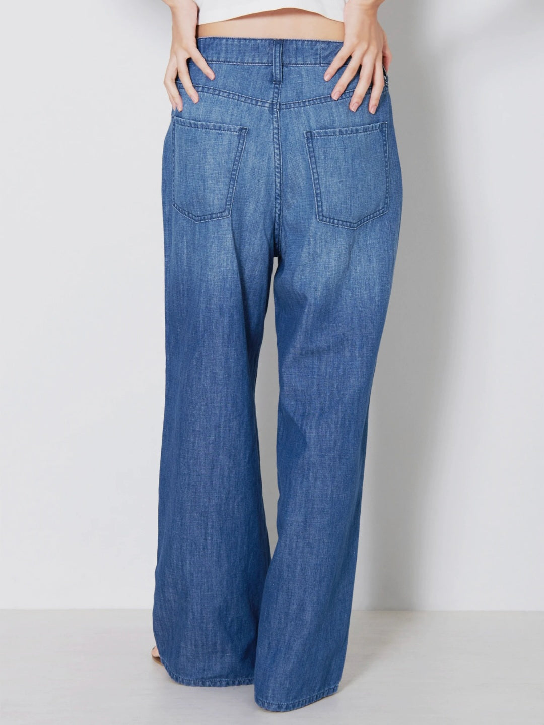 Healthy DENIM Breezy PinkPepper Easy コットンリネンワイドデニム