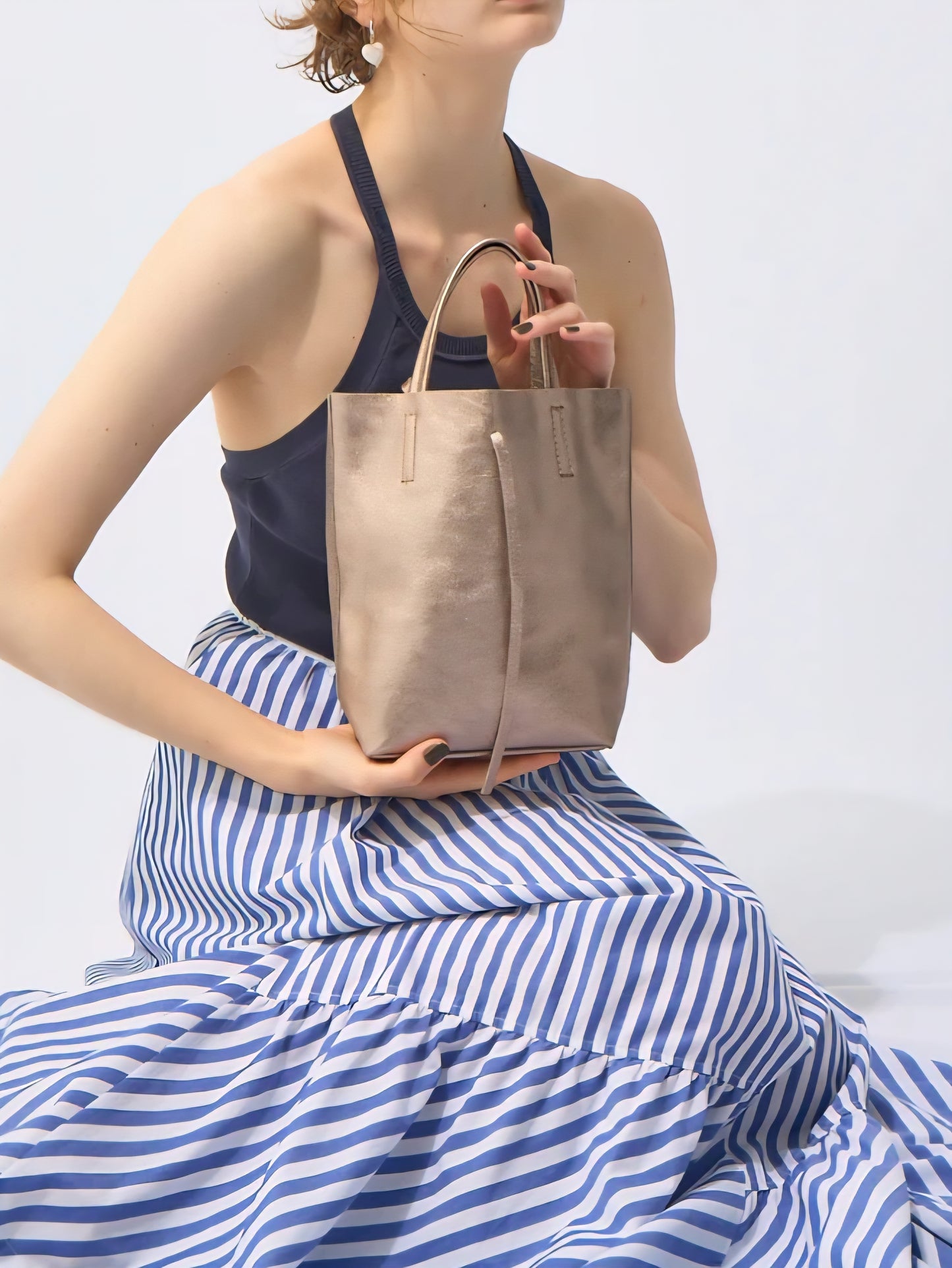 MILLELA FIRENZE メタリックミニトートバッグ