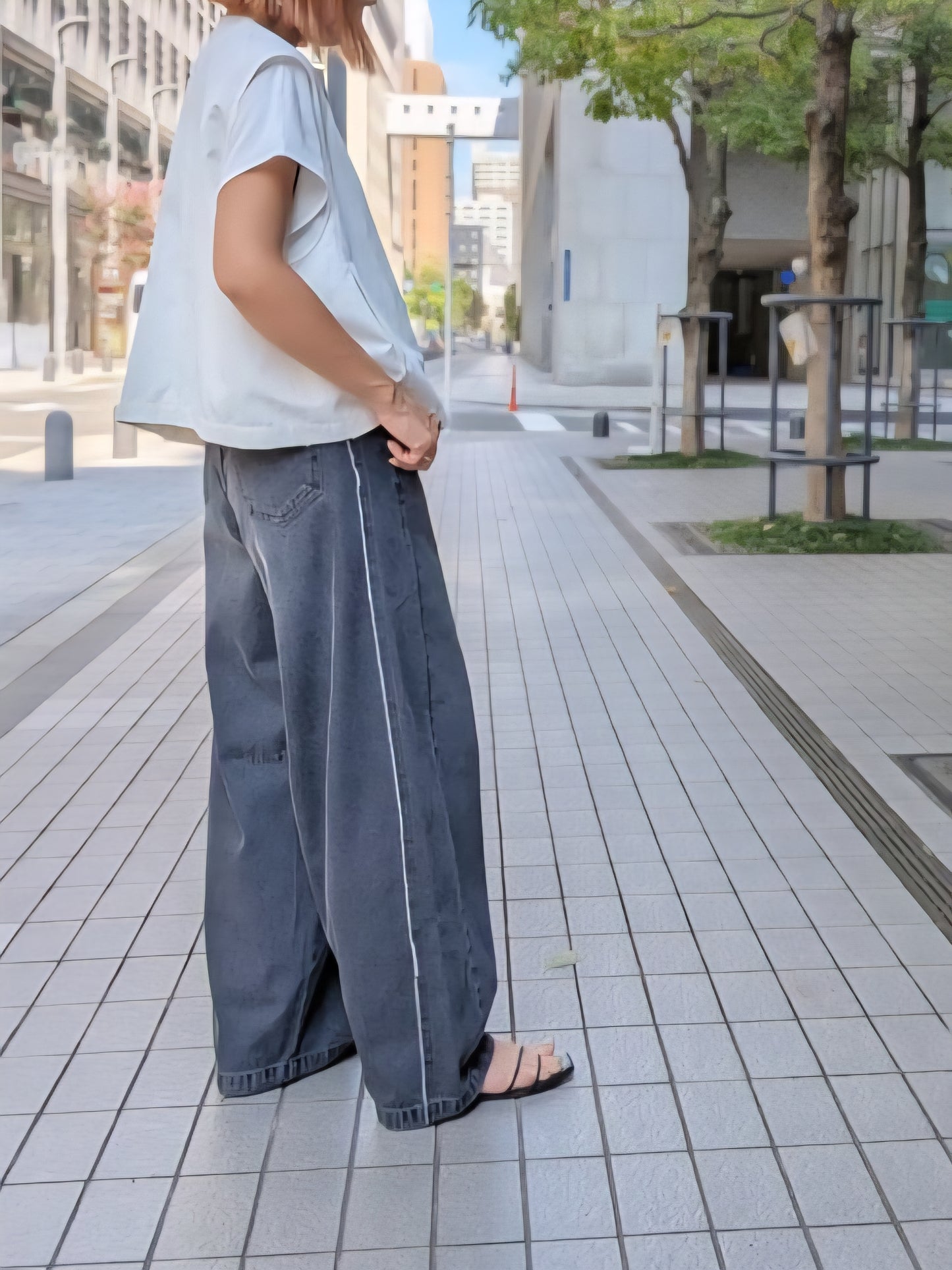 BEATRICE カーブサイドフリンジデニムパンツ